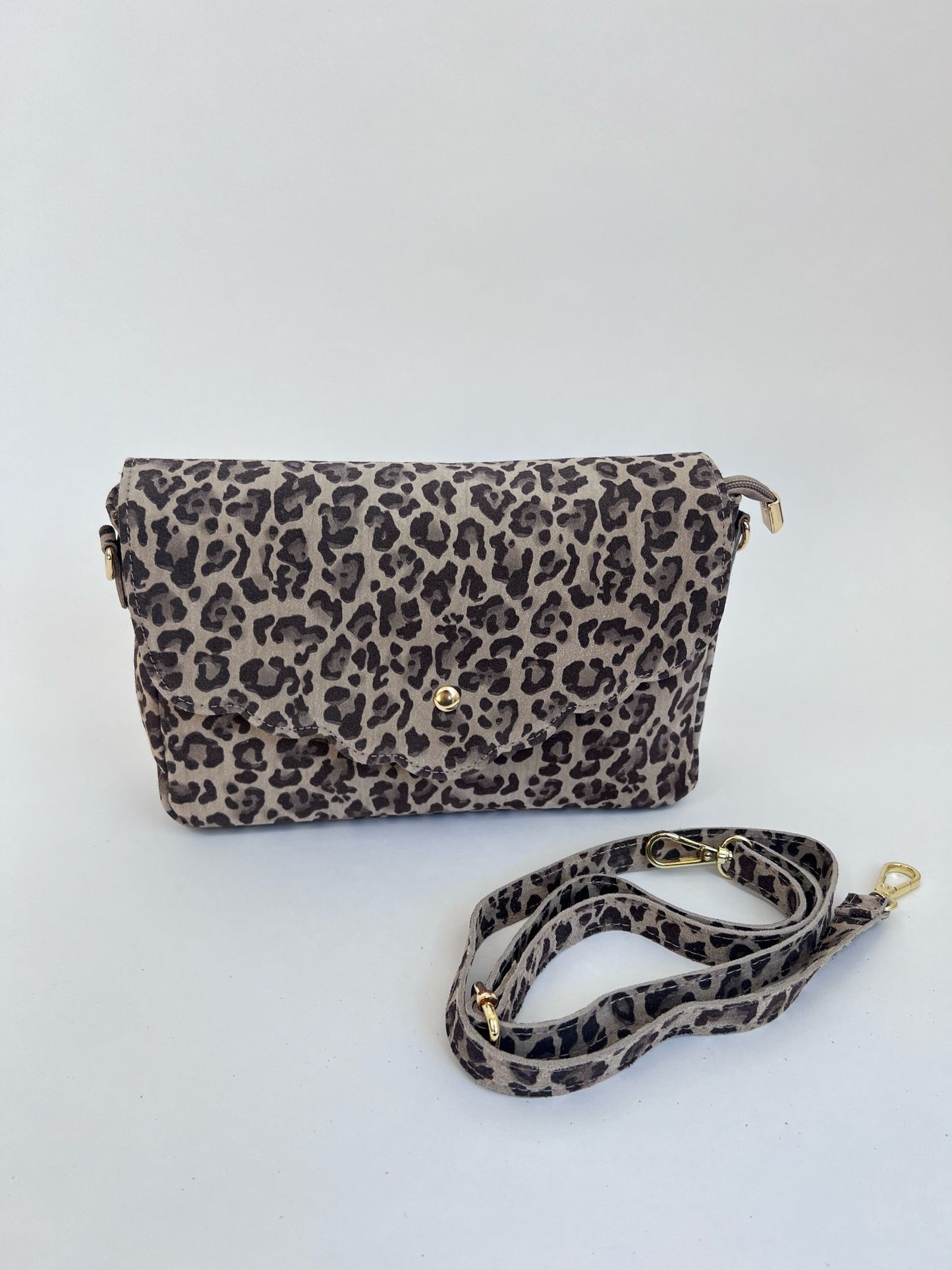 Elin Leopard Bag | 100% Suede